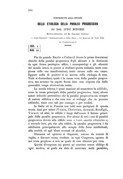 Rivista sperimentale di freniatria e medicina legale delle alienazioni mentali organo della Società freniatrica italiana