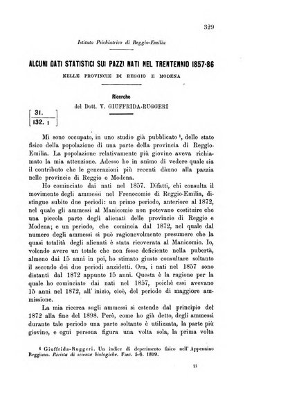 Rivista sperimentale di freniatria e medicina legale delle alienazioni mentali organo della Società freniatrica italiana