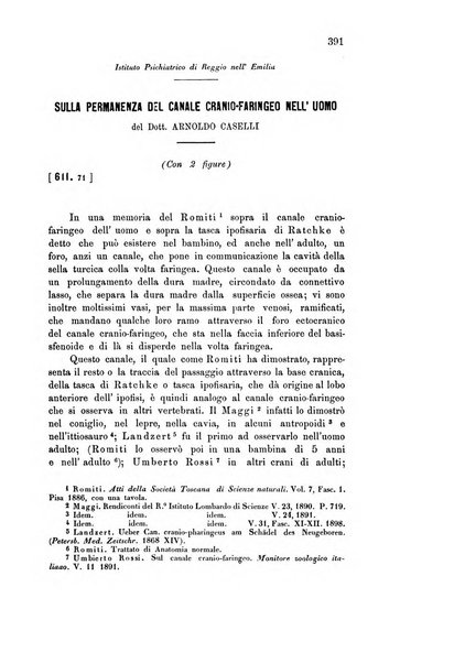 Rivista sperimentale di freniatria e medicina legale delle alienazioni mentali organo della Società freniatrica italiana