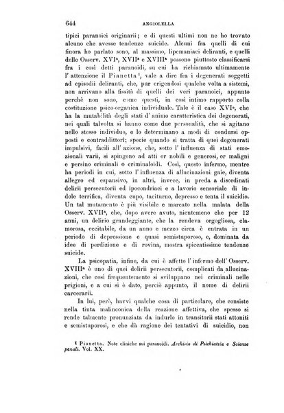 Rivista sperimentale di freniatria e medicina legale delle alienazioni mentali organo della Società freniatrica italiana