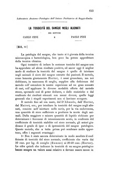 Rivista sperimentale di freniatria e medicina legale delle alienazioni mentali organo della Società freniatrica italiana