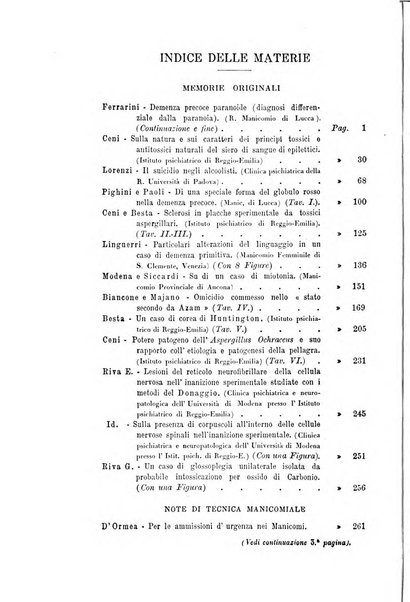 Rivista sperimentale di freniatria e medicina legale delle alienazioni mentali organo della Società freniatrica italiana