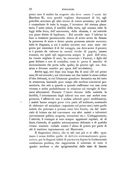 Rivista sperimentale di freniatria e medicina legale delle alienazioni mentali organo della Società freniatrica italiana