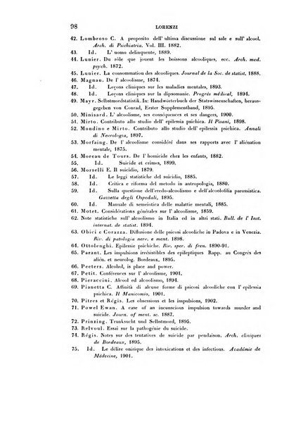 Rivista sperimentale di freniatria e medicina legale delle alienazioni mentali organo della Società freniatrica italiana