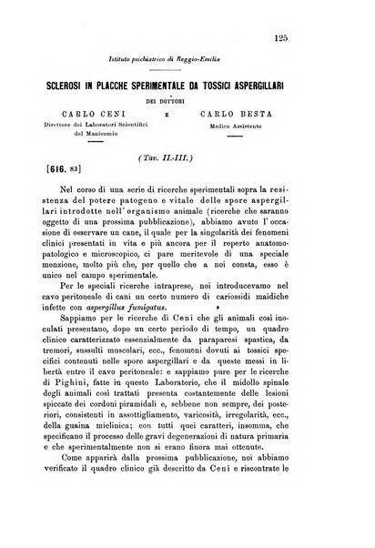 Rivista sperimentale di freniatria e medicina legale delle alienazioni mentali organo della Società freniatrica italiana