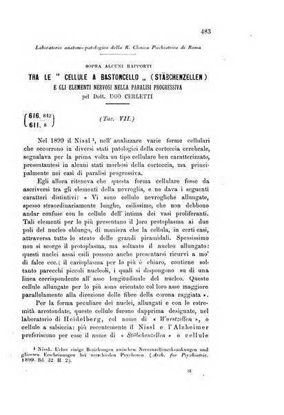 Rivista sperimentale di freniatria e medicina legale delle alienazioni mentali organo della Società freniatrica italiana