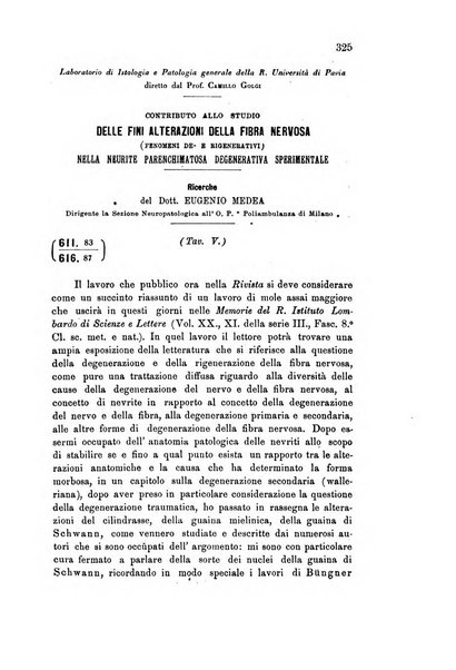 Rivista sperimentale di freniatria e medicina legale delle alienazioni mentali organo della Società freniatrica italiana