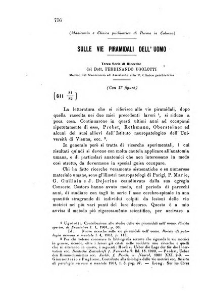 Rivista sperimentale di freniatria e medicina legale delle alienazioni mentali organo della Società freniatrica italiana