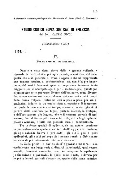 Rivista sperimentale di freniatria e medicina legale delle alienazioni mentali organo della Società freniatrica italiana