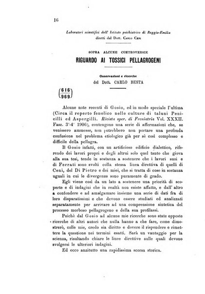 Rivista sperimentale di freniatria e medicina legale delle alienazioni mentali organo della Società freniatrica italiana