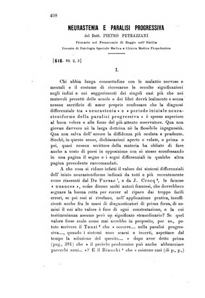 Rivista sperimentale di freniatria e medicina legale delle alienazioni mentali organo della Società freniatrica italiana