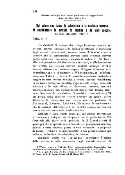 Rivista sperimentale di freniatria e medicina legale delle alienazioni mentali organo della Società freniatrica italiana