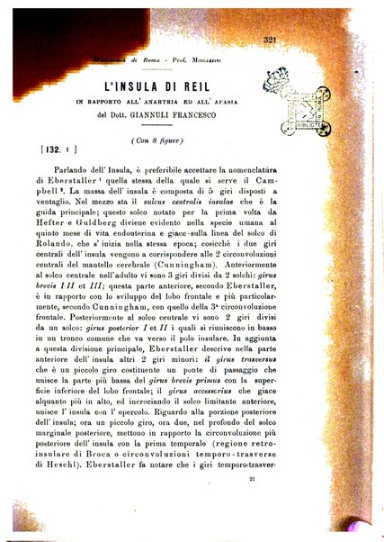 Rivista sperimentale di freniatria e medicina legale delle alienazioni mentali organo della Società freniatrica italiana