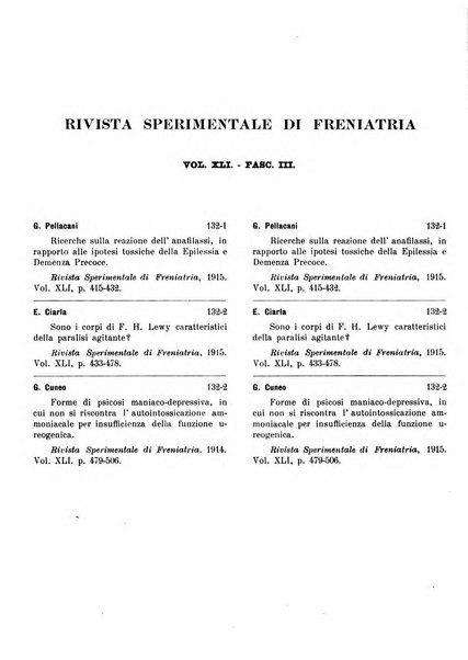 Rivista sperimentale di freniatria e medicina legale delle alienazioni mentali organo della Società freniatrica italiana