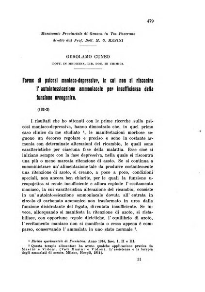 Rivista sperimentale di freniatria e medicina legale delle alienazioni mentali organo della Società freniatrica italiana