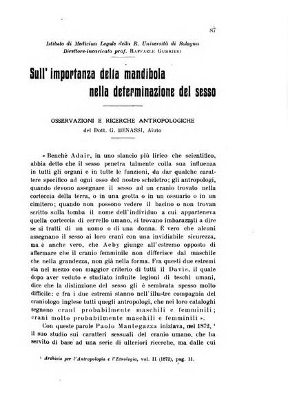 Rivista sperimentale di freniatria e medicina legale delle alienazioni mentali organo della Società freniatrica italiana