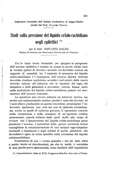 Rivista sperimentale di freniatria e medicina legale delle alienazioni mentali organo della Società freniatrica italiana