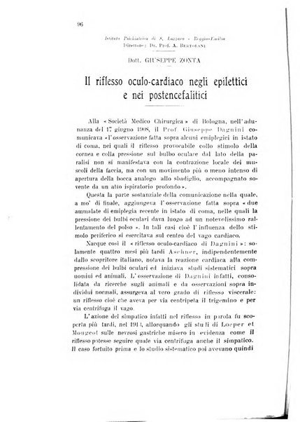 Rivista sperimentale di freniatria e medicina legale delle alienazioni mentali organo della Società freniatrica italiana