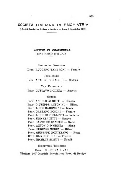 Rivista sperimentale di freniatria e medicina legale delle alienazioni mentali organo della Società freniatrica italiana