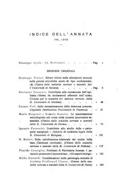 Rivista sperimentale di freniatria e medicina legale delle alienazioni mentali organo della Società freniatrica italiana