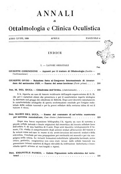 Annali di ottalmologia e clinica oculistica