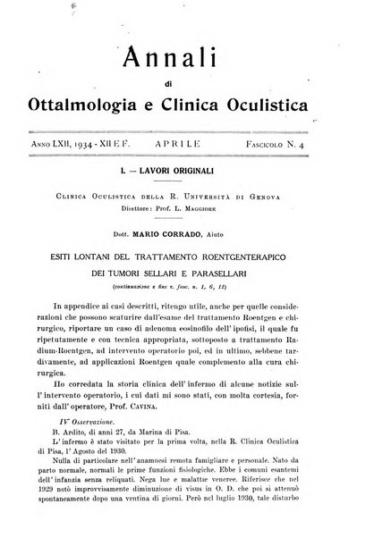 Annali di ottalmologia e clinica oculistica