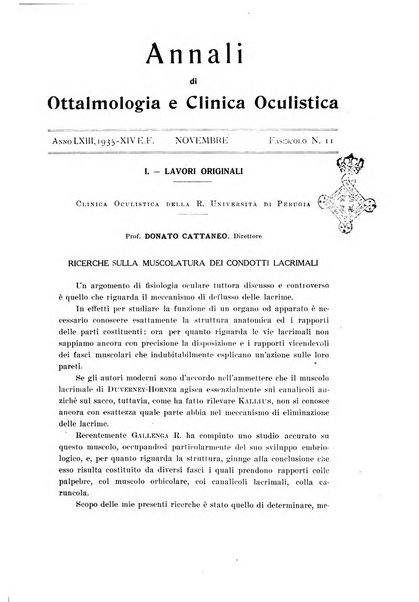 Annali di ottalmologia e clinica oculistica