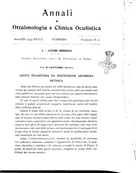 Annali di ottalmologia e clinica oculistica