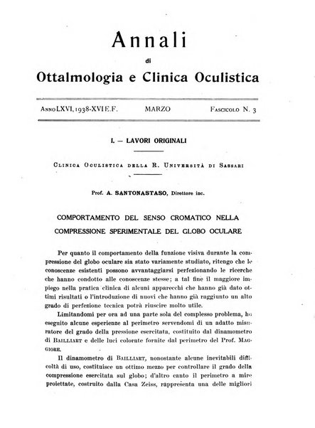 Annali di ottalmologia e clinica oculistica