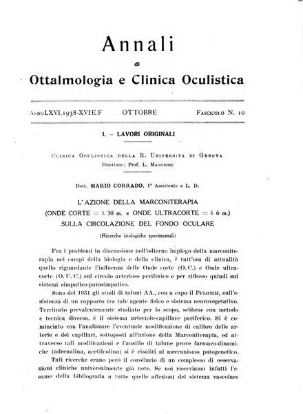 Annali di ottalmologia e clinica oculistica