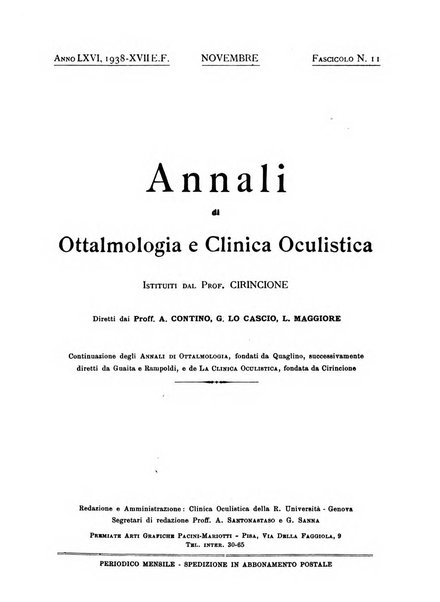 Annali di ottalmologia e clinica oculistica