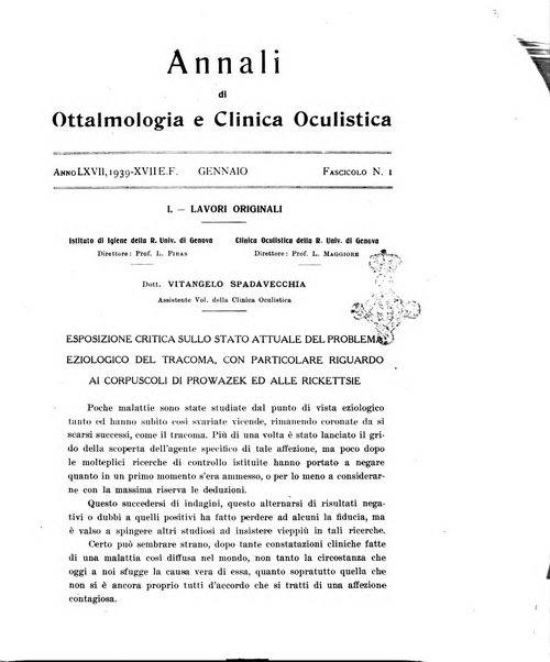 Annali di ottalmologia e clinica oculistica