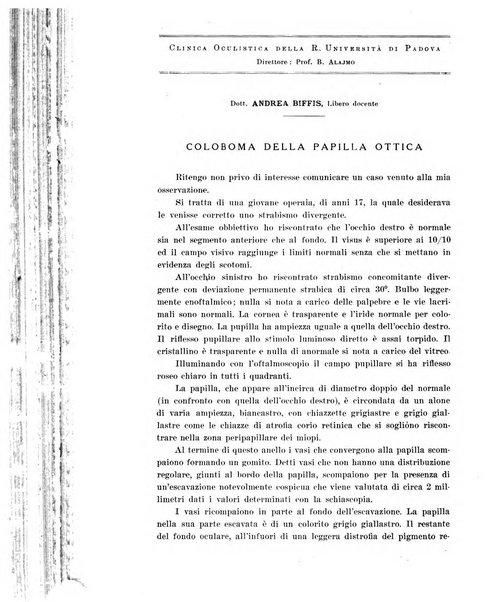 Annali di ottalmologia e clinica oculistica