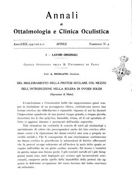 Annali di ottalmologia e clinica oculistica