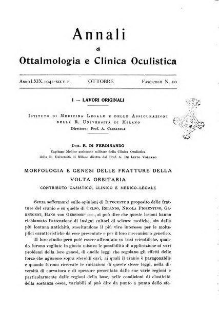 Annali di ottalmologia e clinica oculistica