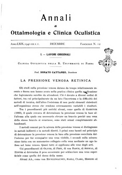 Annali di ottalmologia e clinica oculistica