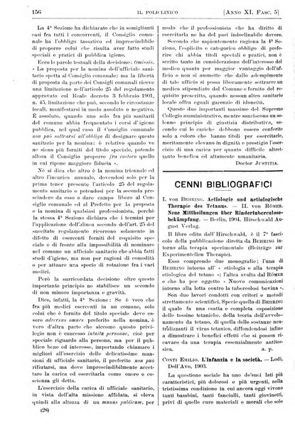 Il policlinico. Sezione pratica periodico di medicina, chirurgia e igiene