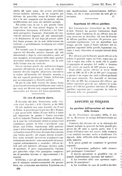 Il policlinico. Sezione pratica periodico di medicina, chirurgia e igiene