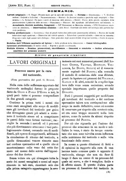 Il policlinico. Sezione pratica periodico di medicina, chirurgia e igiene