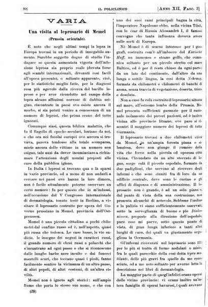 Il policlinico. Sezione pratica periodico di medicina, chirurgia e igiene