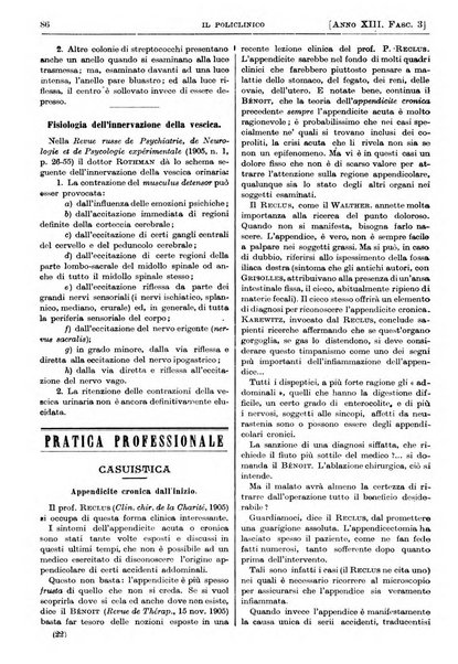 Il policlinico. Sezione pratica periodico di medicina, chirurgia e igiene