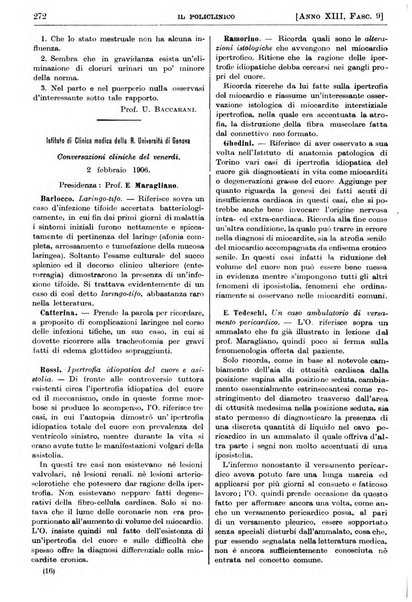 Il policlinico. Sezione pratica periodico di medicina, chirurgia e igiene