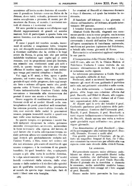 Il policlinico. Sezione pratica periodico di medicina, chirurgia e igiene