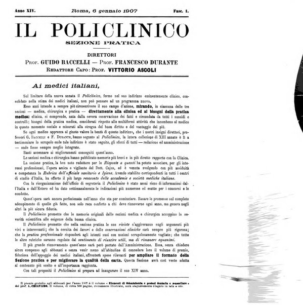 Il policlinico. Sezione pratica periodico di medicina, chirurgia e igiene