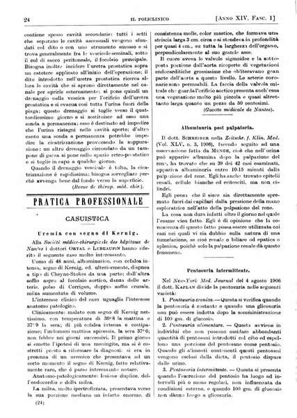 Il policlinico. Sezione pratica periodico di medicina, chirurgia e igiene