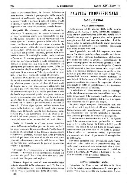 Il policlinico. Sezione pratica periodico di medicina, chirurgia e igiene