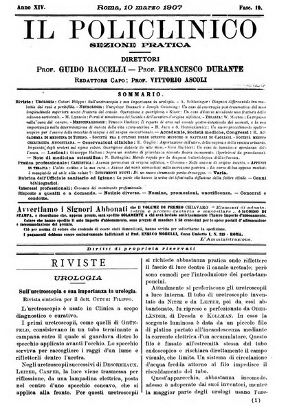 Il policlinico. Sezione pratica periodico di medicina, chirurgia e igiene