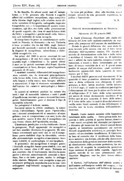 Il policlinico. Sezione pratica periodico di medicina, chirurgia e igiene