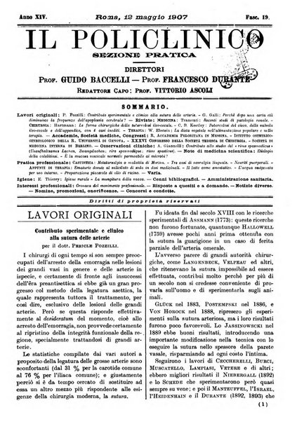 Il policlinico. Sezione pratica periodico di medicina, chirurgia e igiene