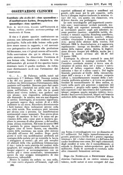 Il policlinico. Sezione pratica periodico di medicina, chirurgia e igiene